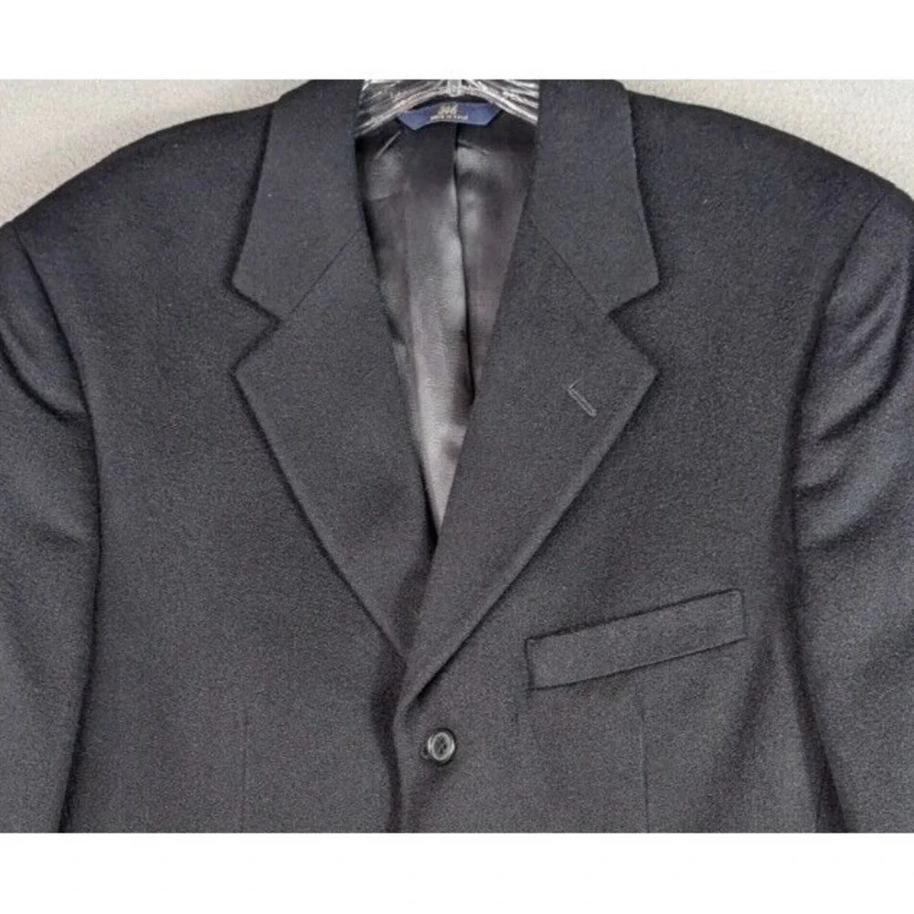 Brooks Brothers 346 Sport Jacket Mens 40S Black Cashmere? Coat Career Corpcore